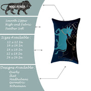 Cow Printed Cotton Canvas Rectangular Cushion Cover Set of 2